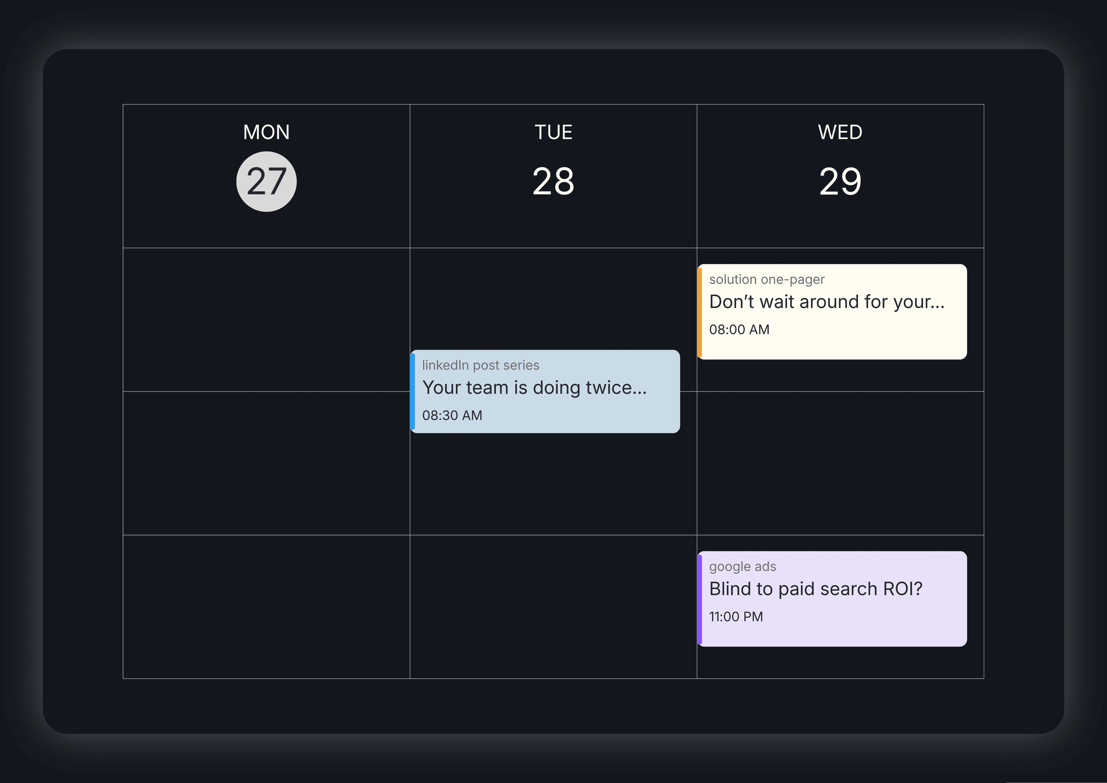 ALYGNR calendar